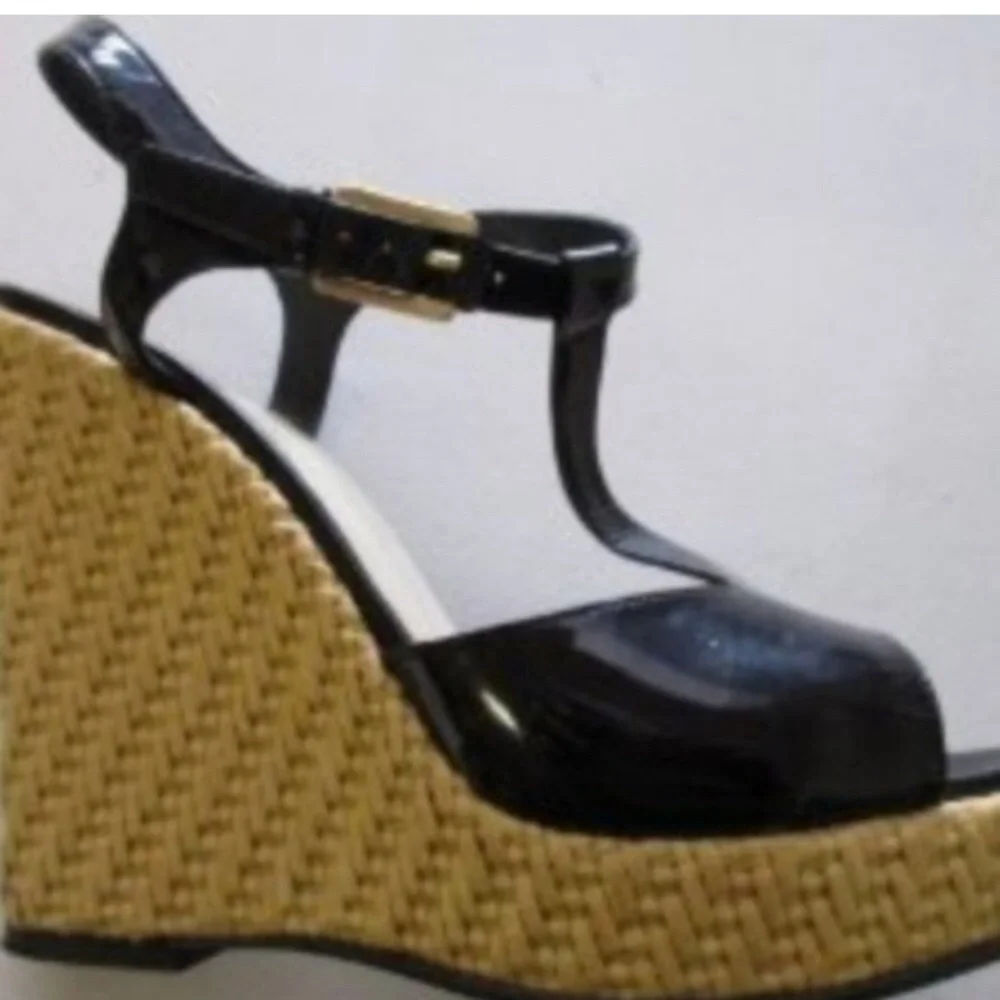 Bally leather wedge sandals. - Picture 2 of 7